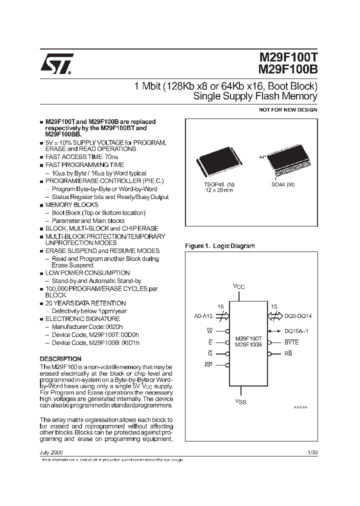 M29F100B_8833455.PDF Datasheet