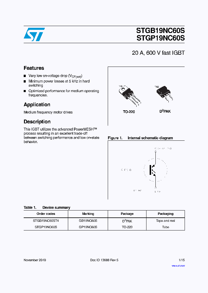 STGP19NC60S_8834824.PDF Datasheet