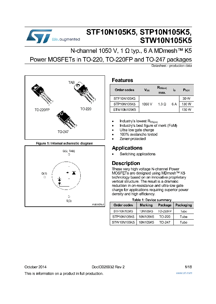 STP10N105K5_8842587.PDF Datasheet