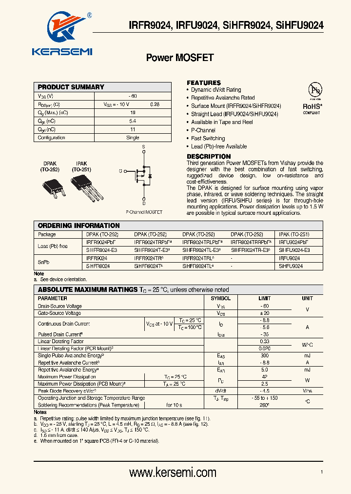 IRFR9024TR_8842864.PDF Datasheet