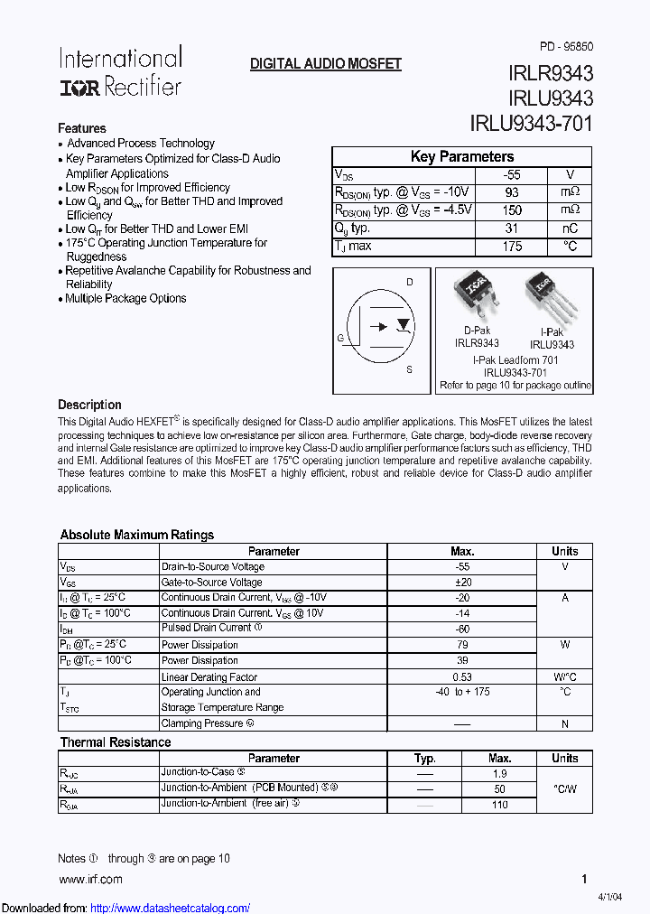 PB-IRLR9343_8852601.PDF Datasheet