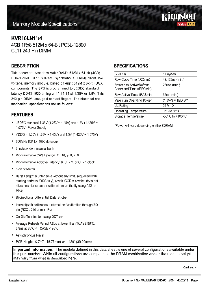KVR16LN11-4_8843771.PDF Datasheet