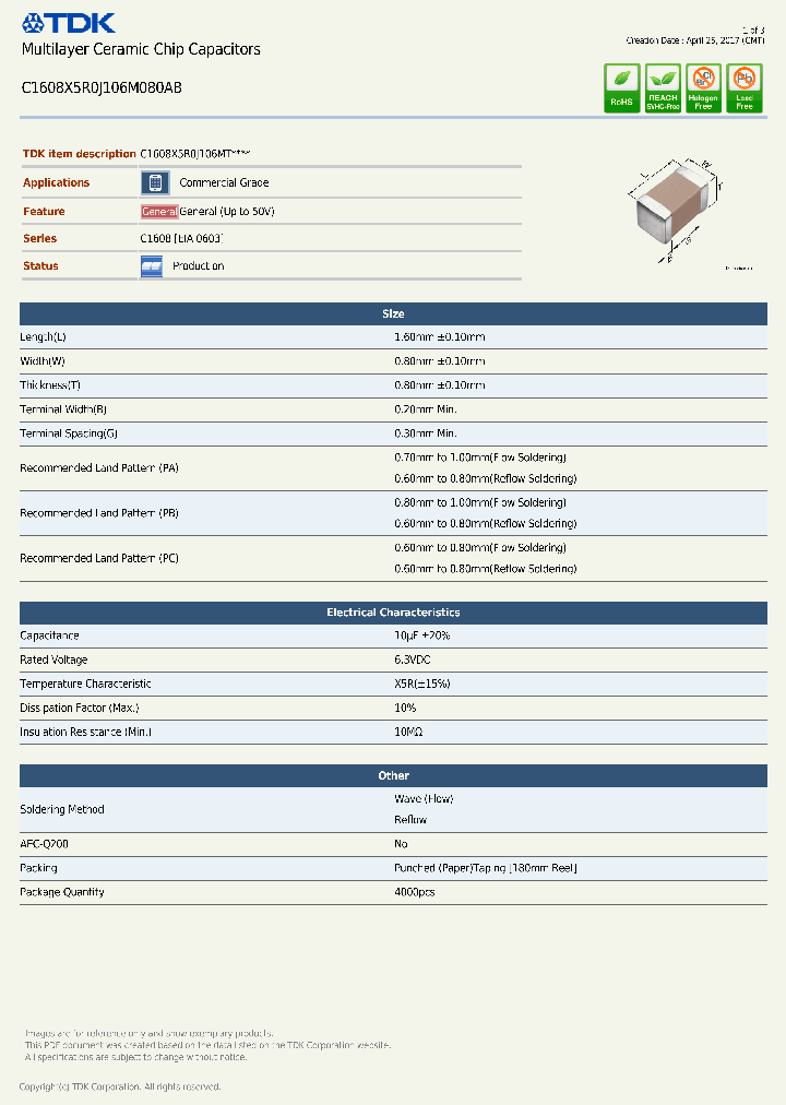 C1608X5R0J106M080AB-17_8846325.PDF Datasheet