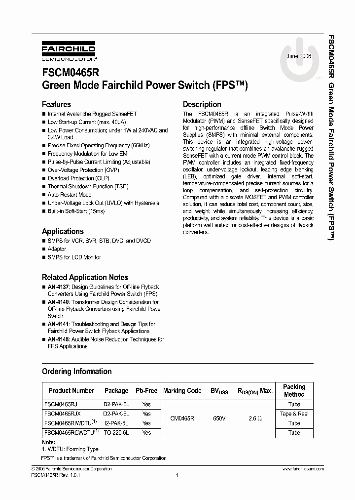 FSDM0465RB_8850351.PDF Datasheet