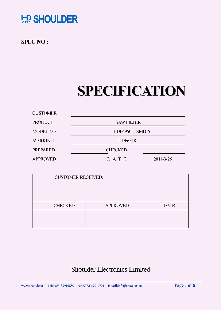 HDF495CS6_8850807.PDF Datasheet