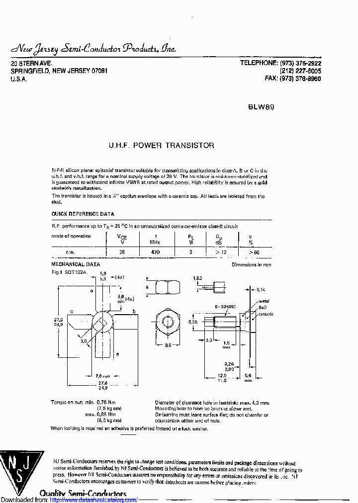 BLW89_8860060.PDF Datasheet