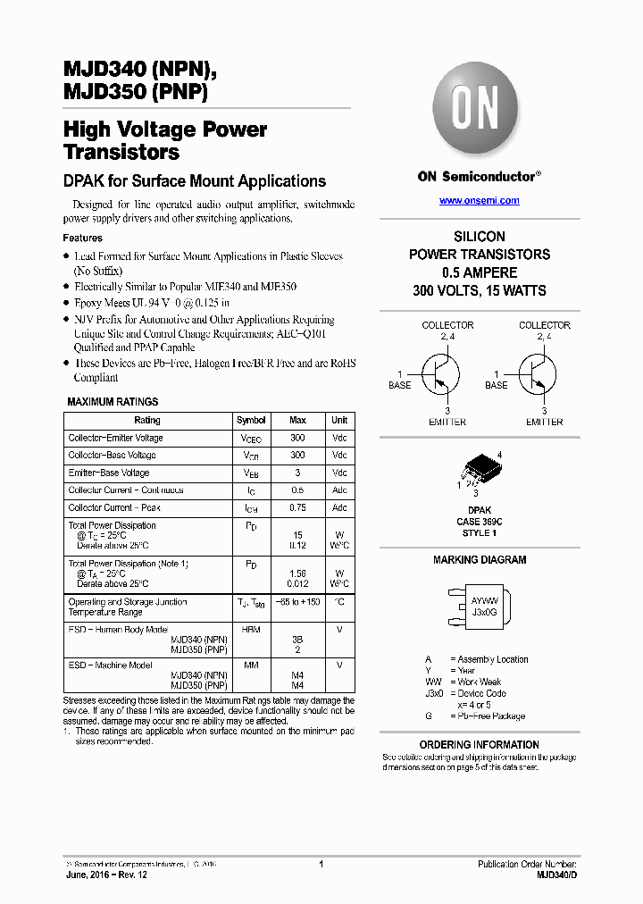 MJD350G_8862682.PDF Datasheet