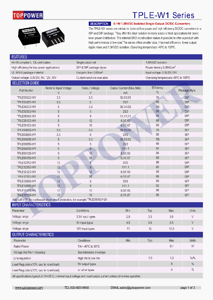 TPLE0503D-W1_8865482.PDF Datasheet