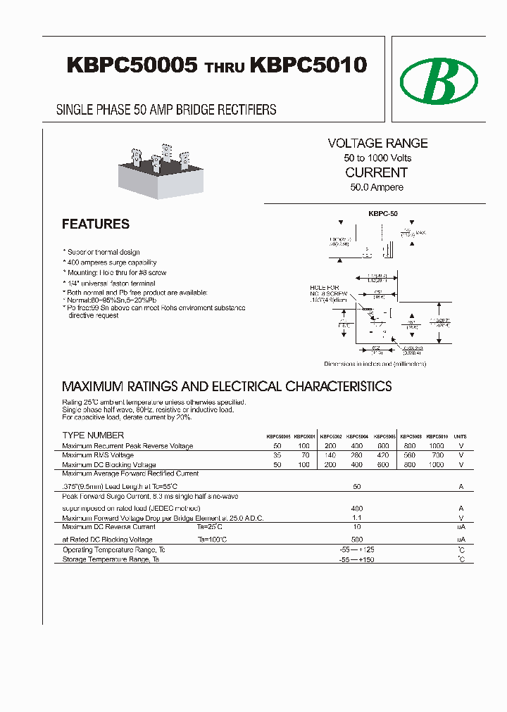 KBPC5010_8865699.PDF Datasheet