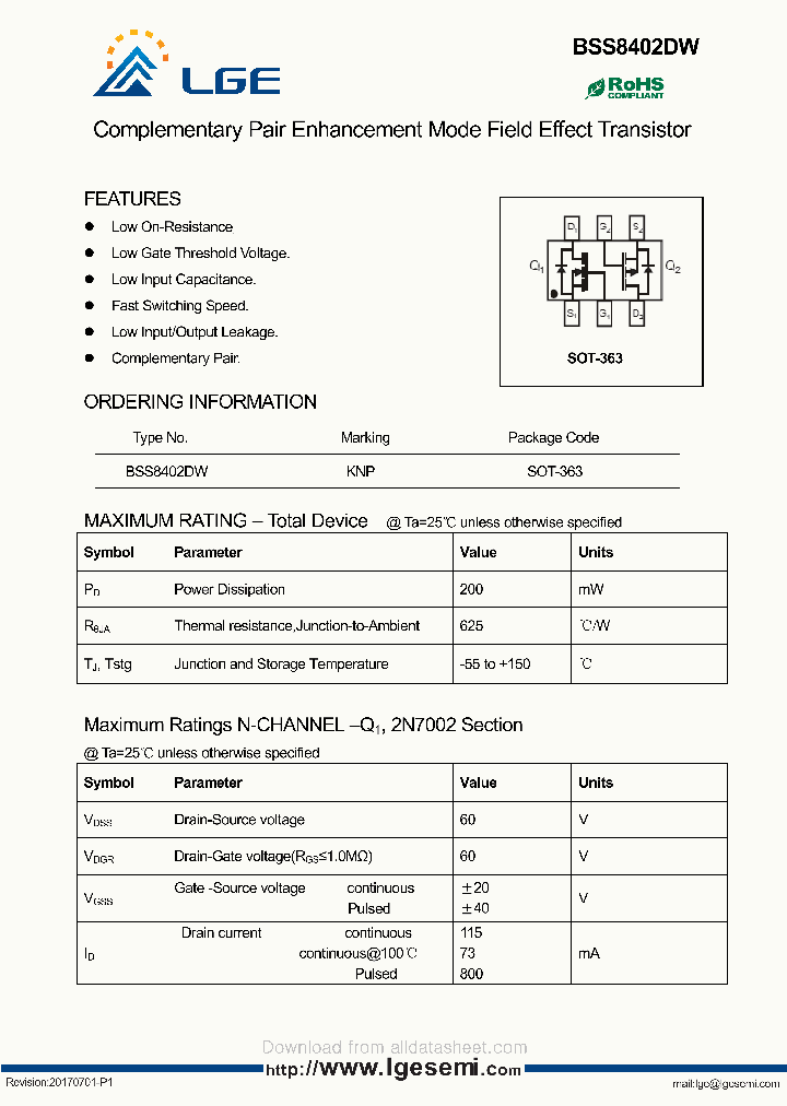 BSS8402DW_8868508.PDF Datasheet