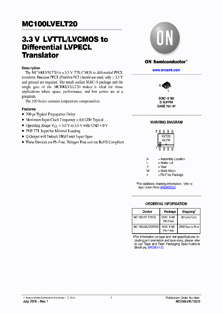 MC100LVELT20_8869161.PDF Datasheet