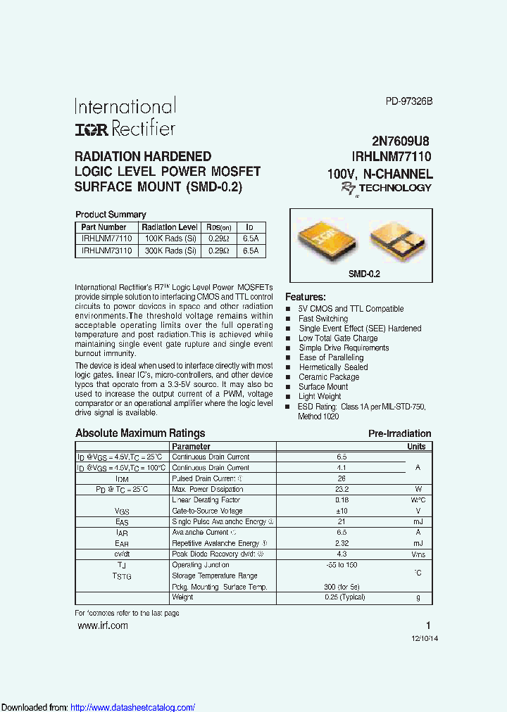 IRHLNM73110SCS_8869533.PDF Datasheet