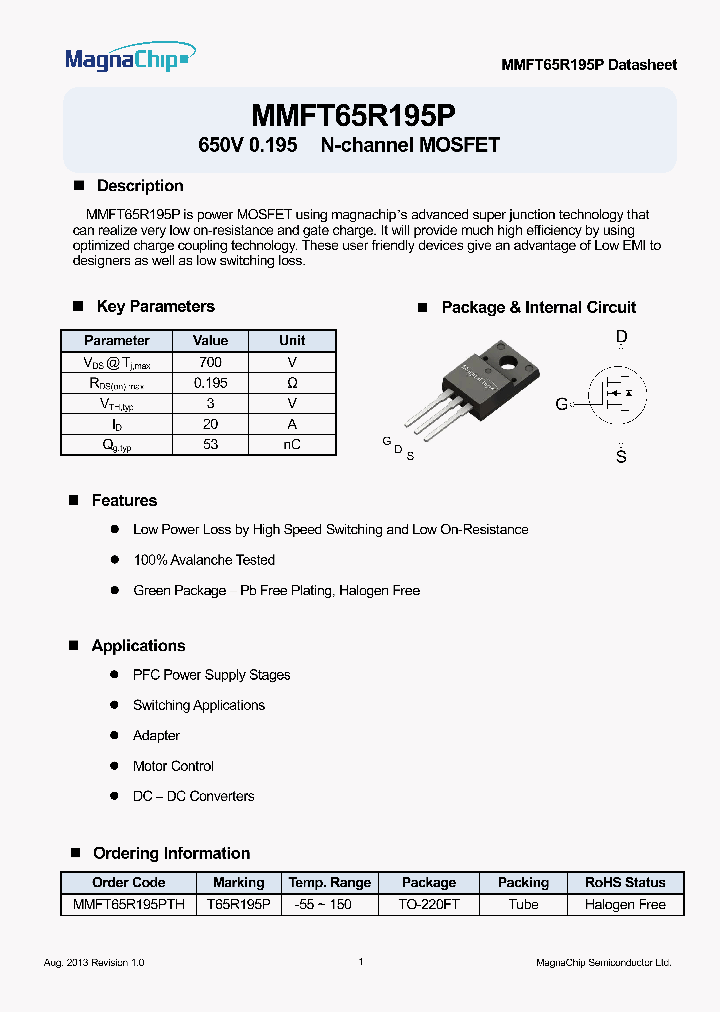 MMFT65R195P_8872119.PDF Datasheet