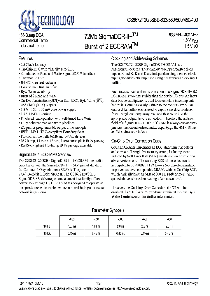 GS8672T20_8873456.PDF Datasheet