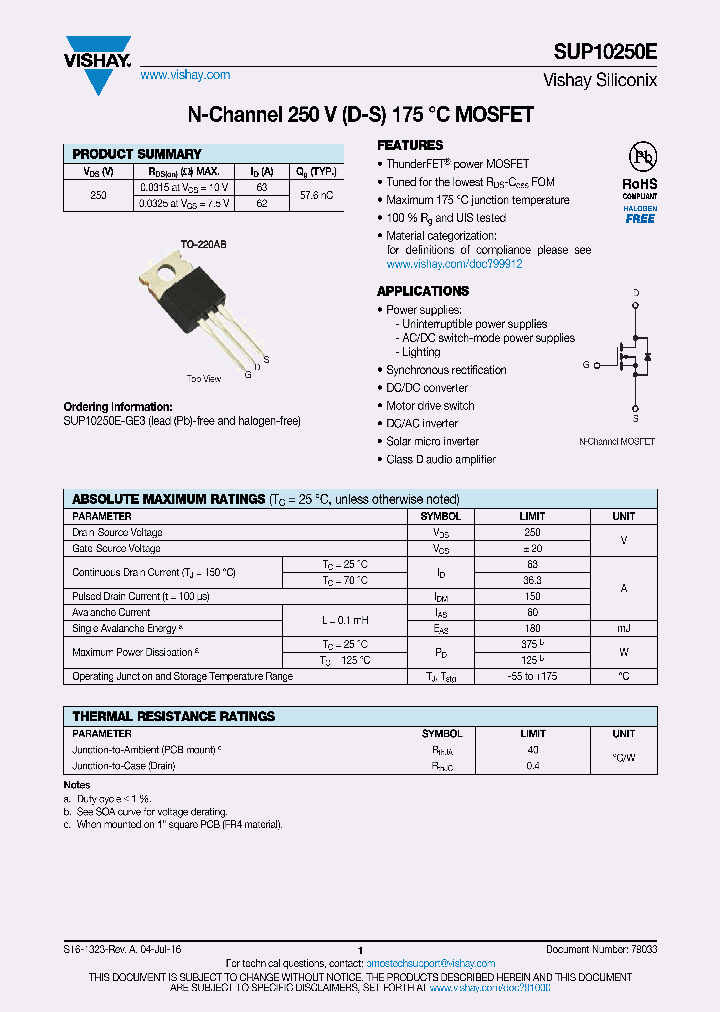 SUP10250E_8875580.PDF Datasheet