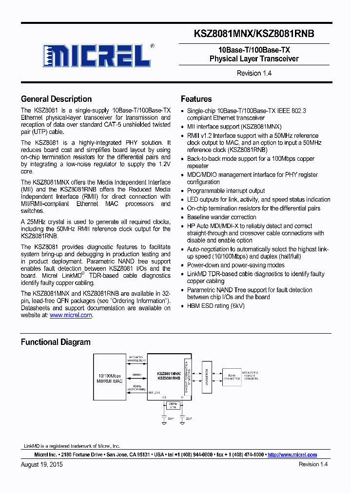 KSZ8081RNBIA_8885732.PDF Datasheet