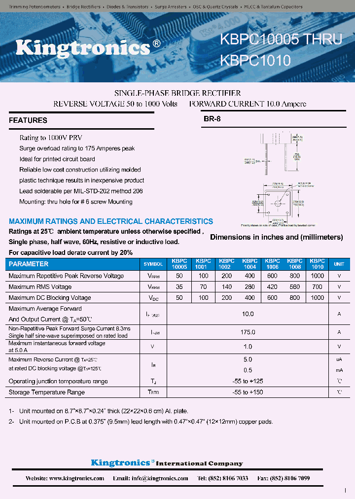 KBPC1001_8885942.PDF Datasheet