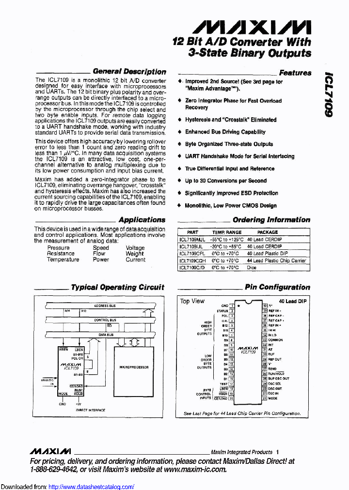 ICL7109IPL_8890417.PDF Datasheet