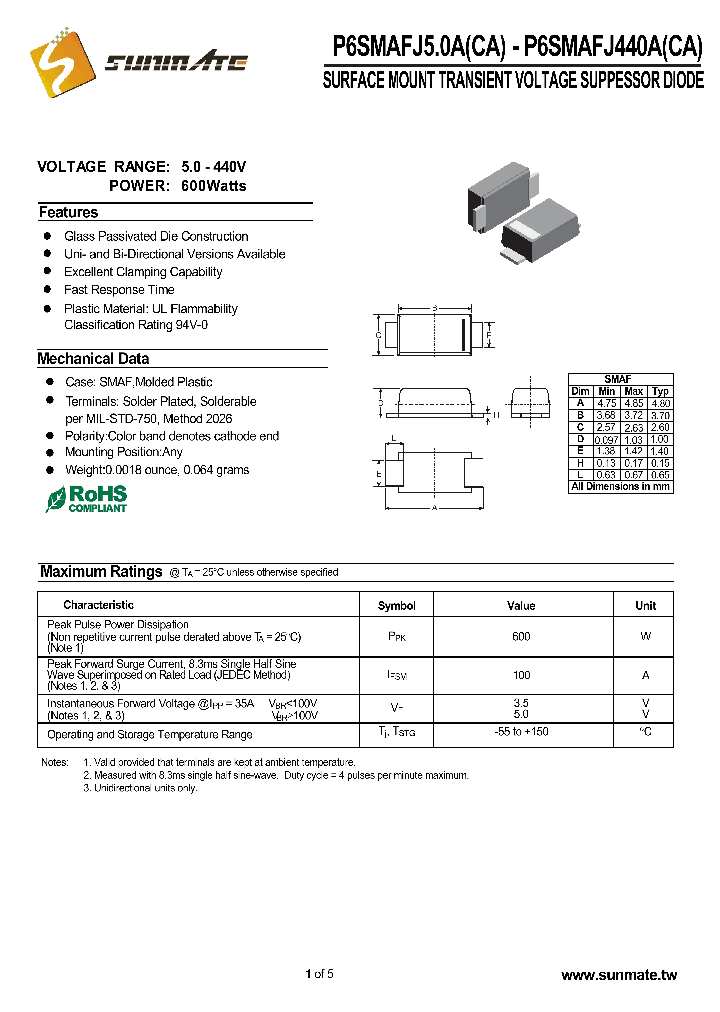 P6SMAFJ80CA_8892359.PDF Datasheet