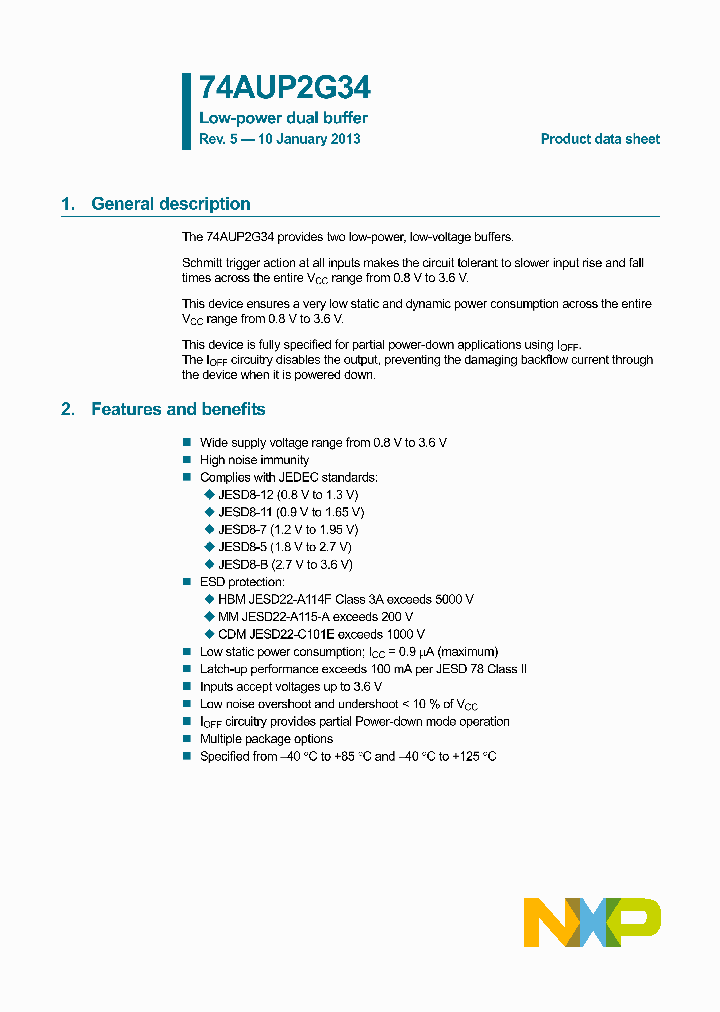 74AUP2G34GN_8894929.PDF Datasheet