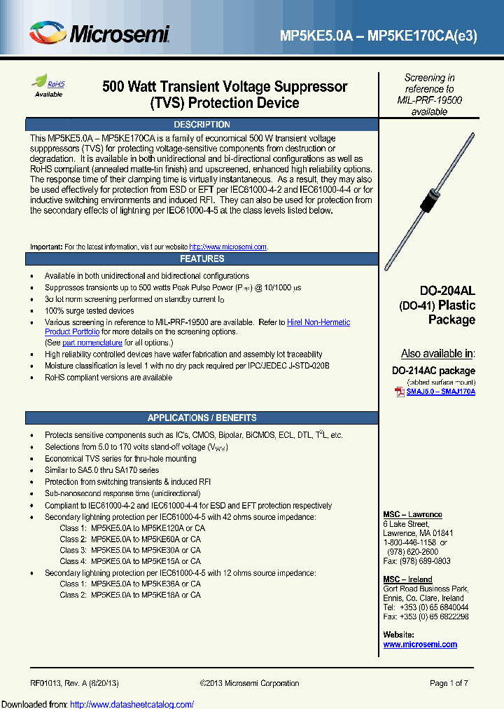 MXP5KE100A_8897027.PDF Datasheet