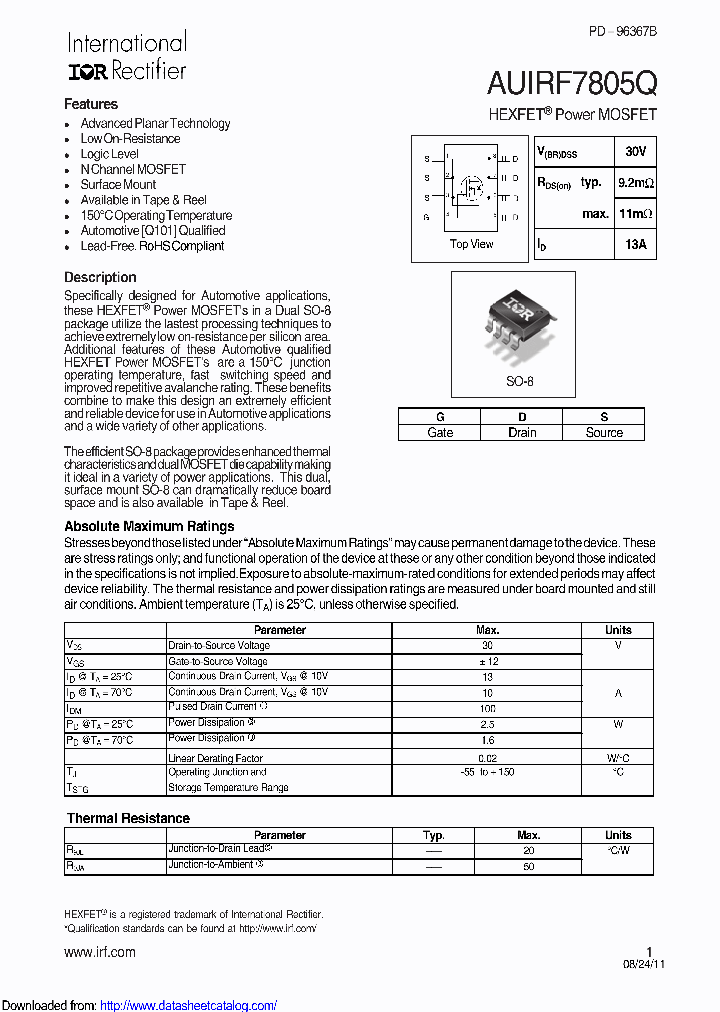 AUIRF7805Q_8898865.PDF Datasheet