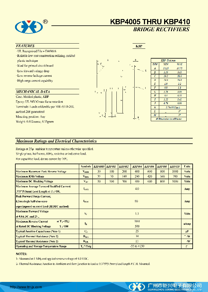 KBP410_8899593.PDF Datasheet
