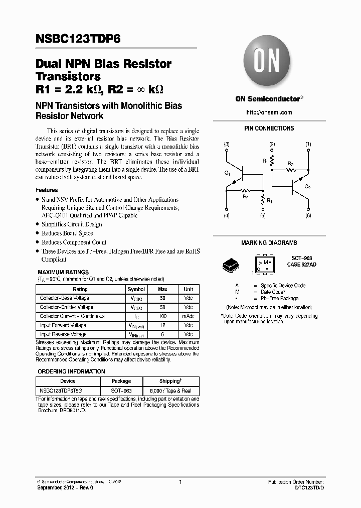 NSBC123TDP6T5G_8902333.PDF Datasheet