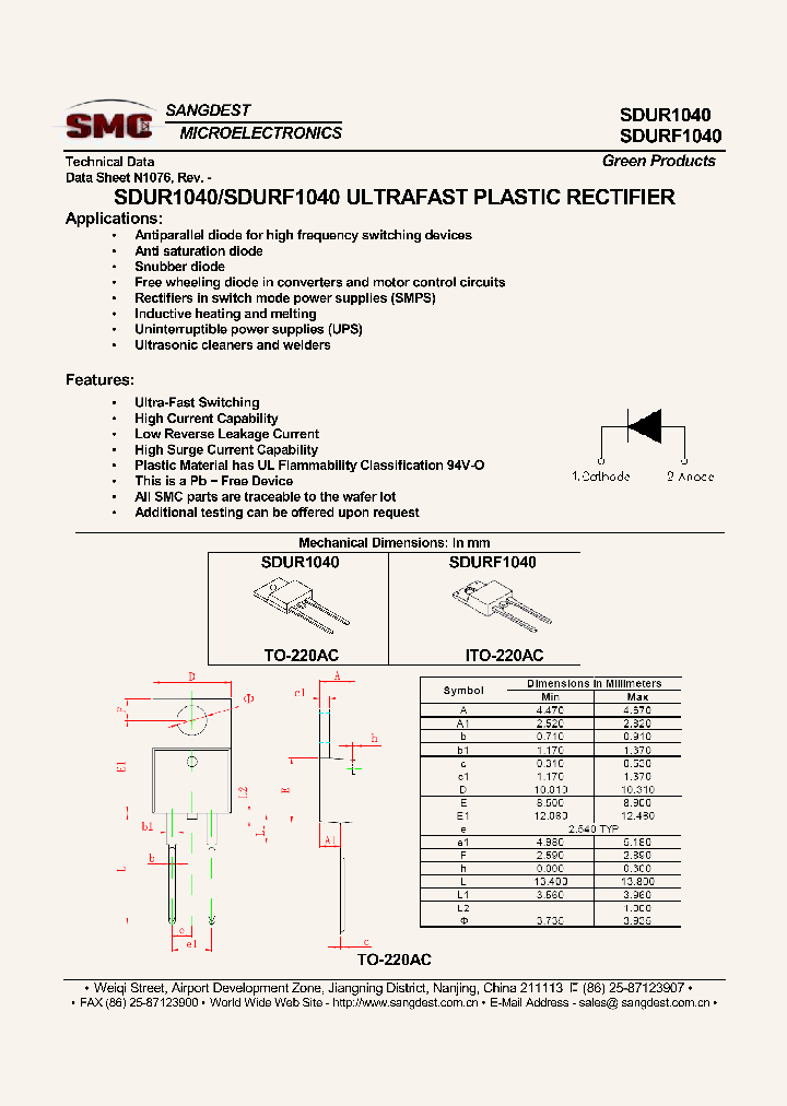 SDURF1040_8906969.PDF Datasheet