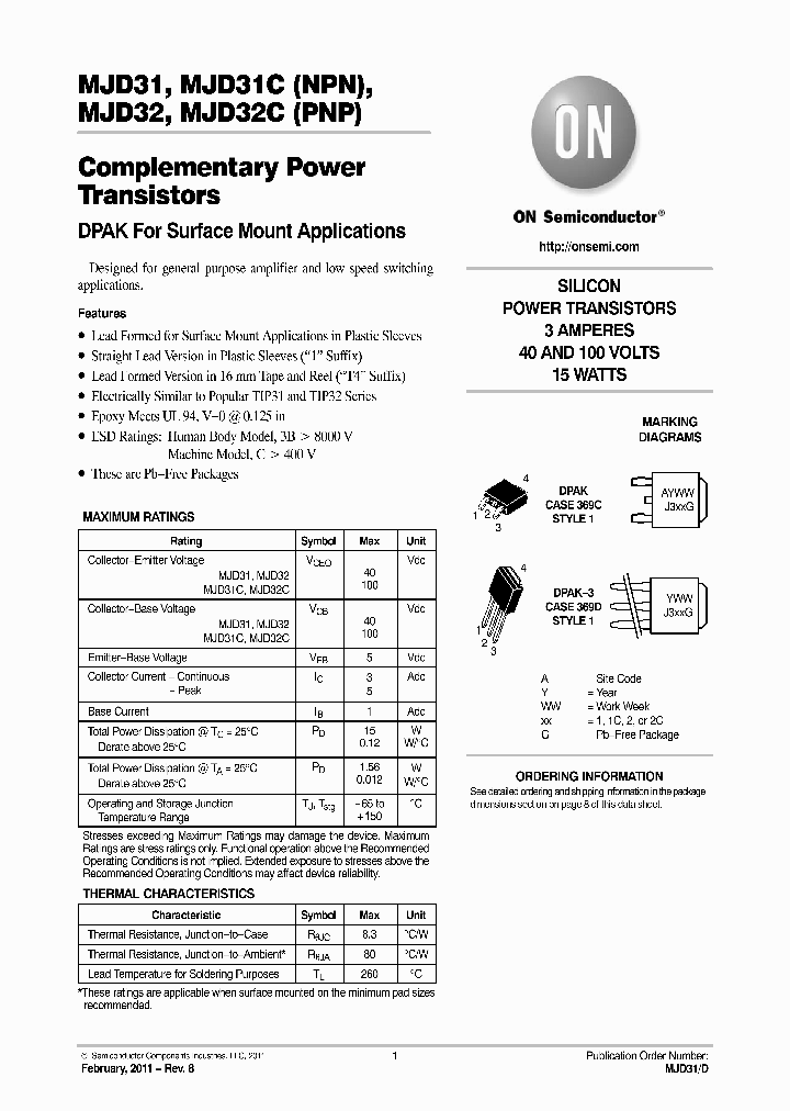 MJD31CG_8908752.PDF Datasheet