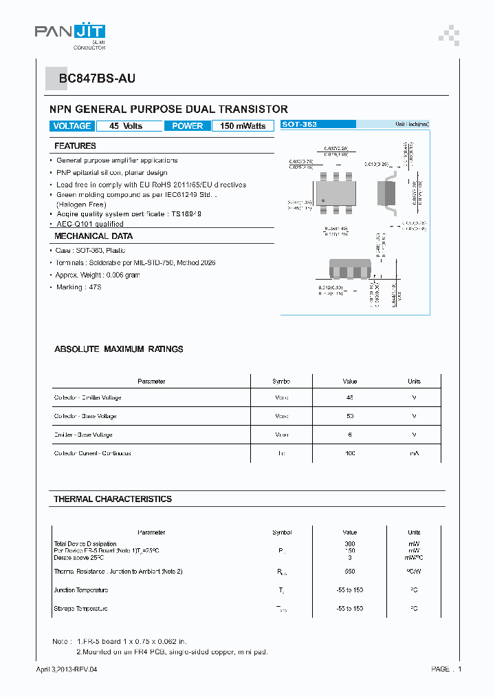 BC847BS-AU-A0-0001_8908789.PDF Datasheet