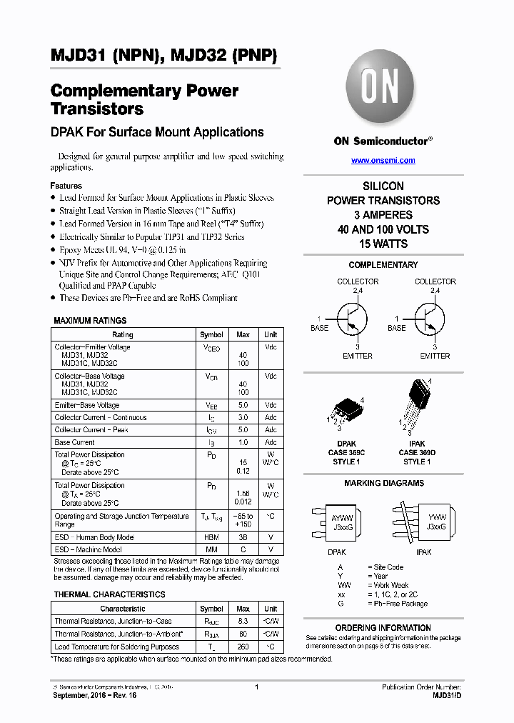 NJVMJD31CT4G_8908750.PDF Datasheet