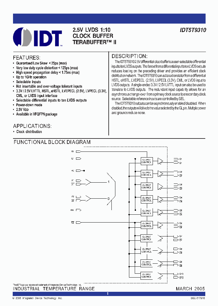 IDT5T9310_8910071.PDF Datasheet