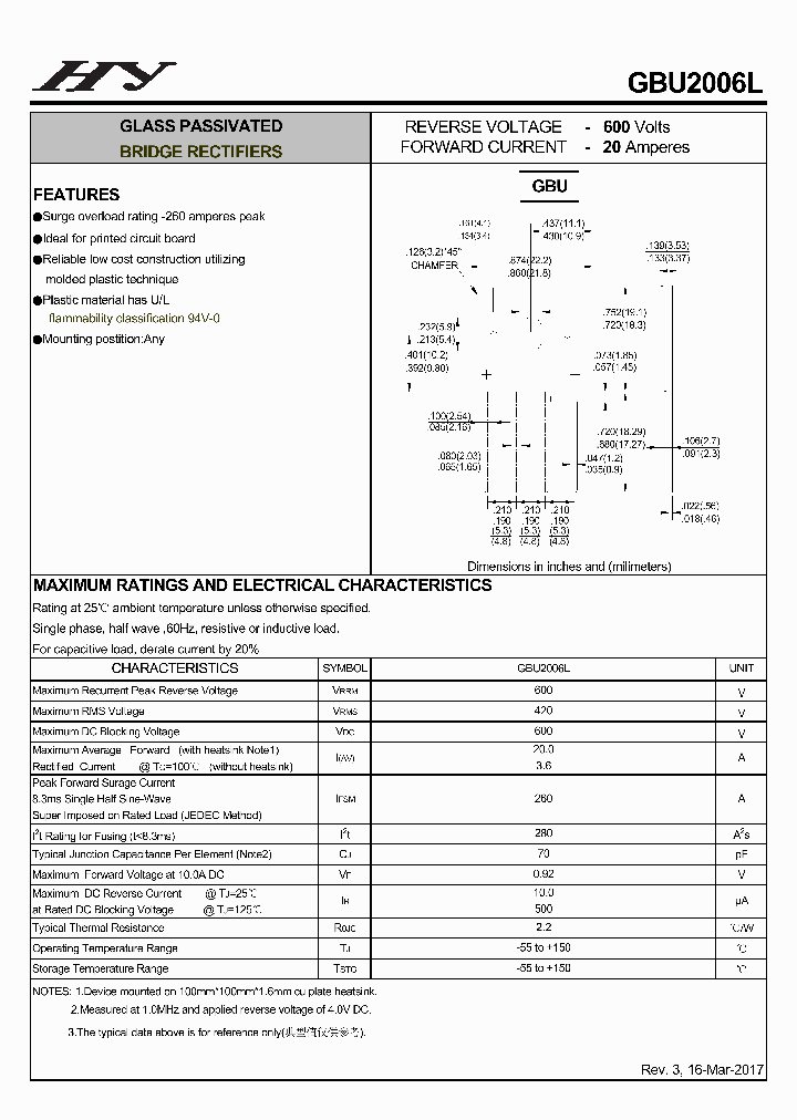 GBU2006L-17_8910311.PDF Datasheet