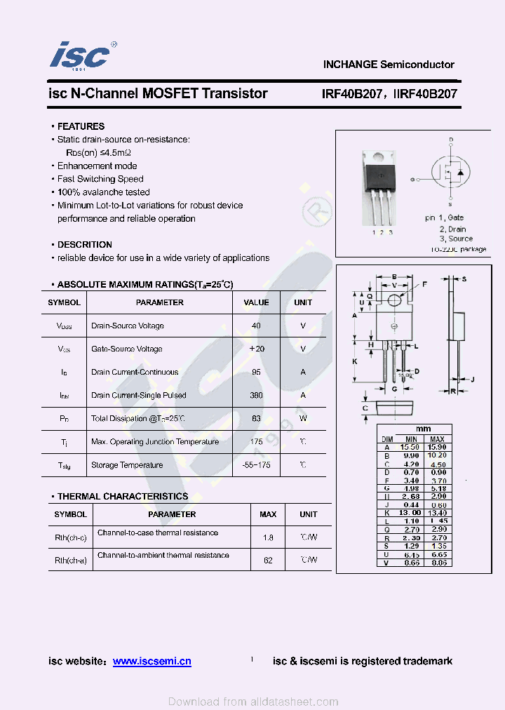 IRF40B207_8911325.PDF Datasheet