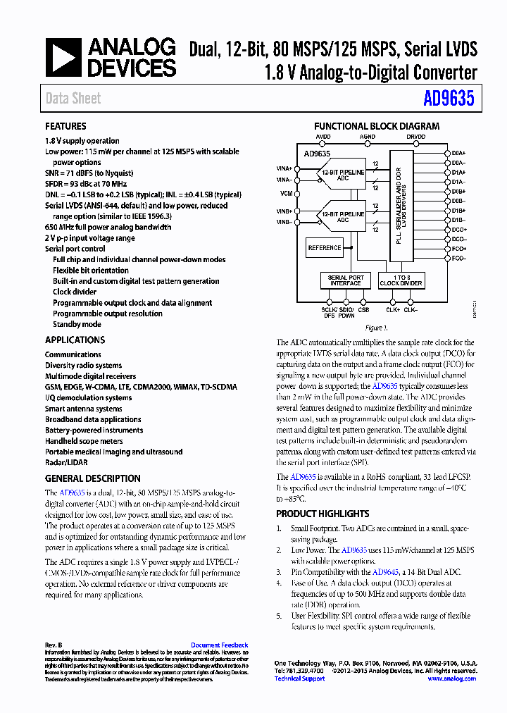 AD9635BCPZRL7-80_8911434.PDF Datasheet