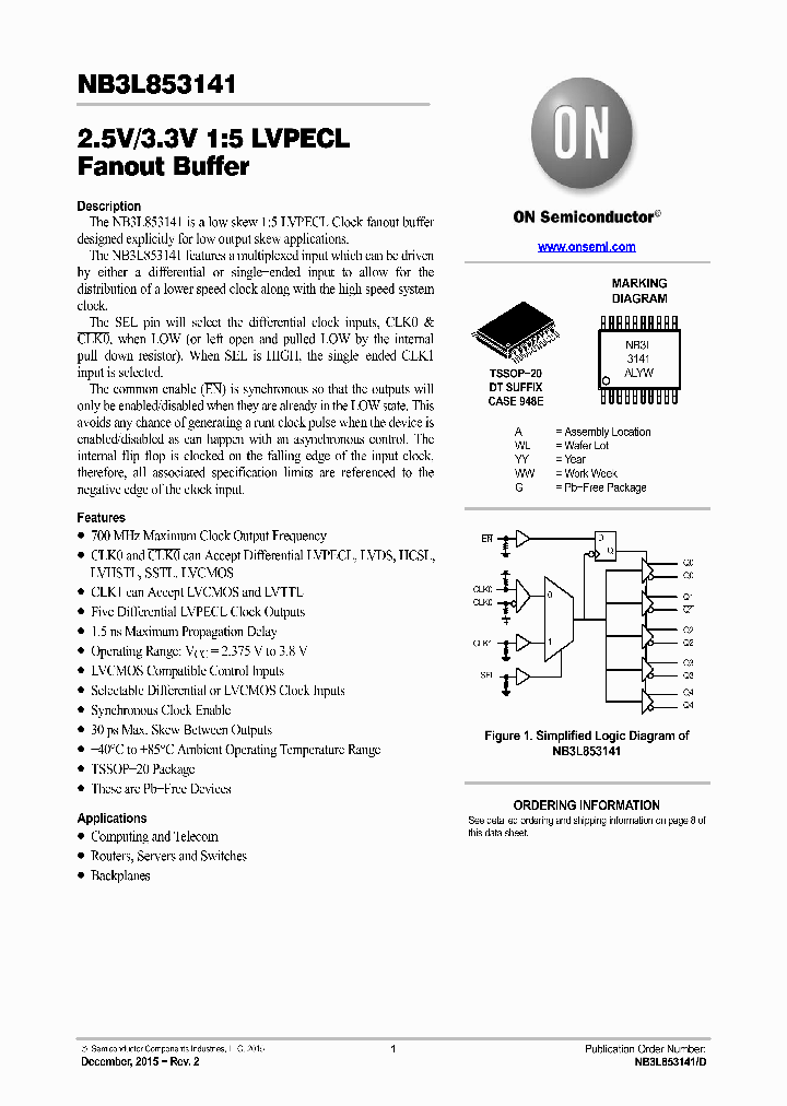 NB3L853141_8911627.PDF Datasheet