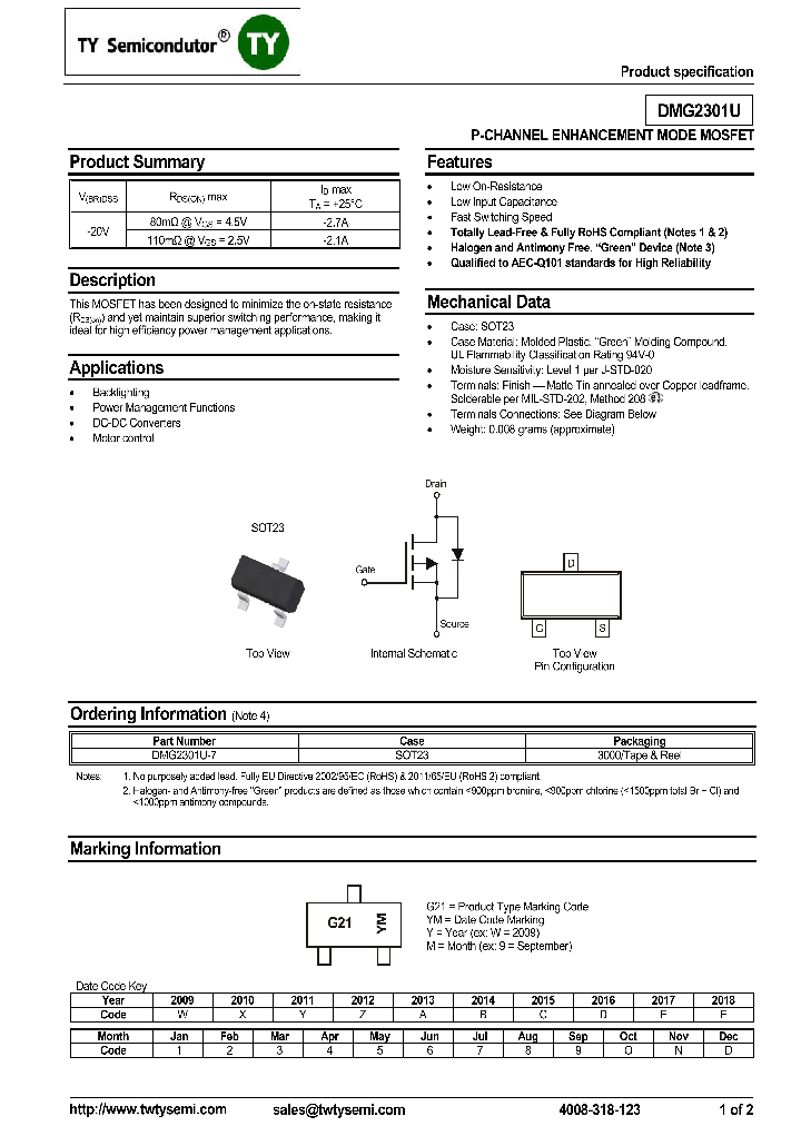 DMG2301U-7_8912106.PDF Datasheet