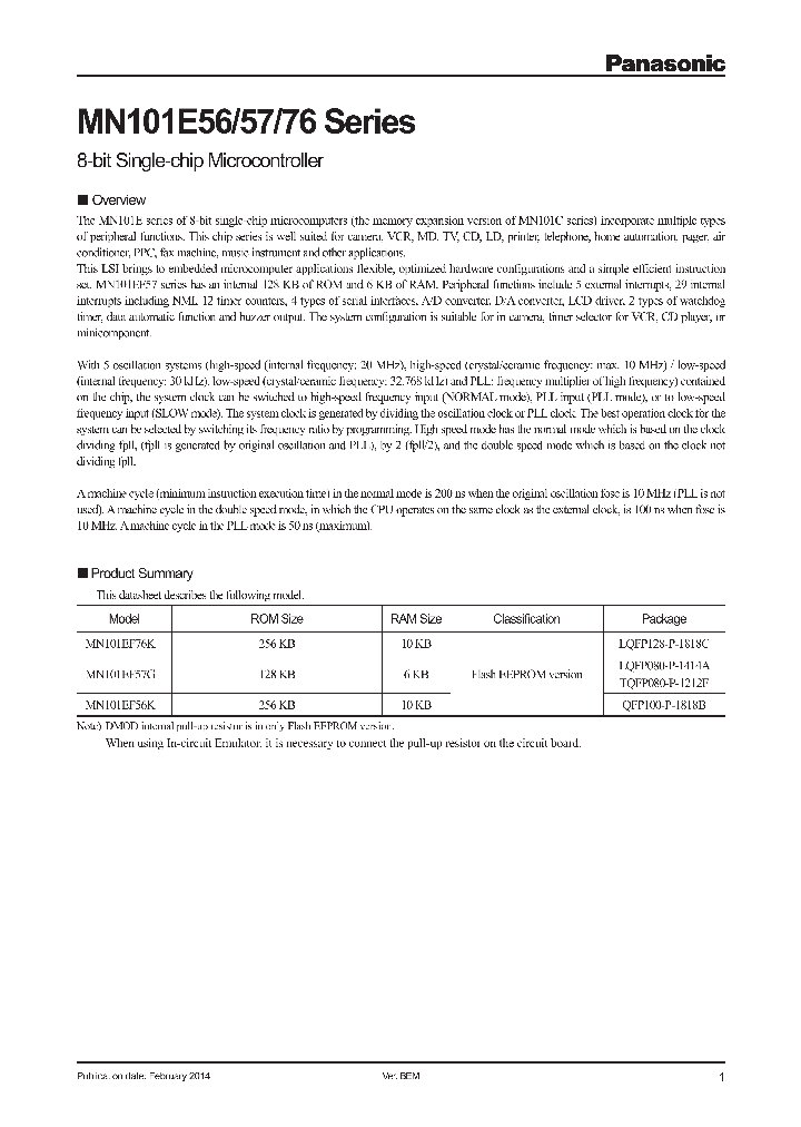 MN101EF76K_8913632.PDF Datasheet