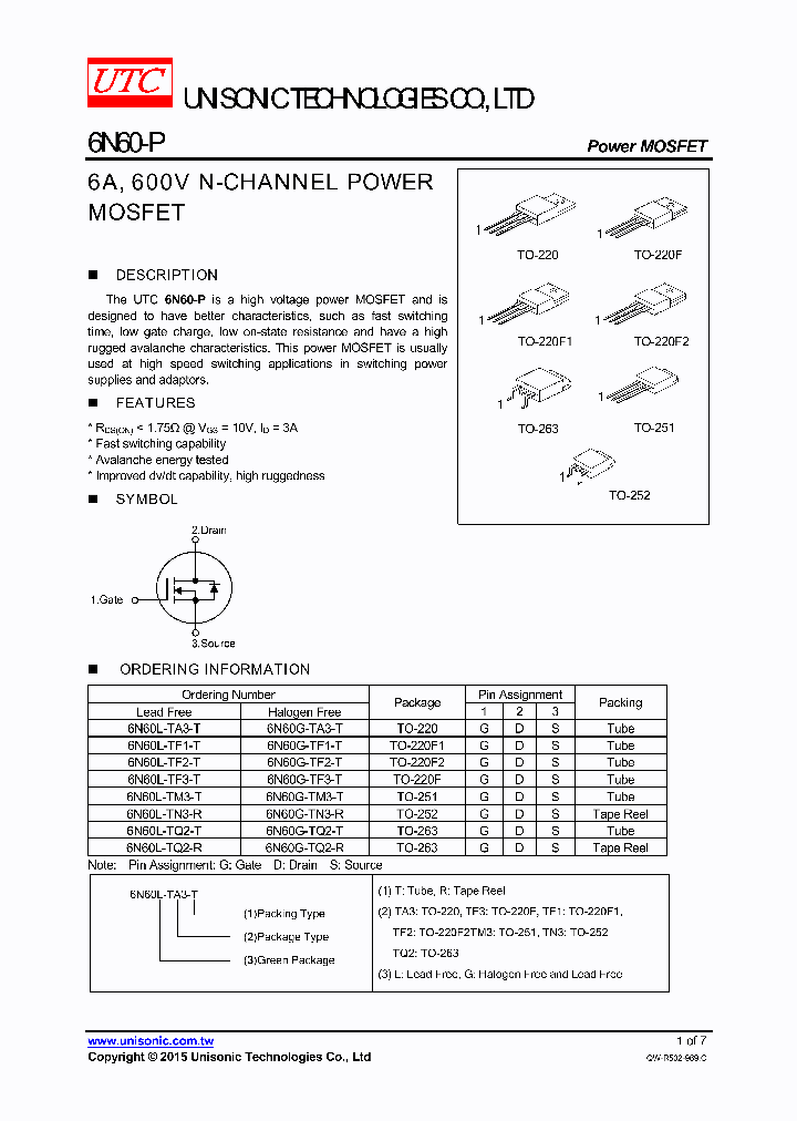 6N60G-TM3-T_8917497.PDF Datasheet