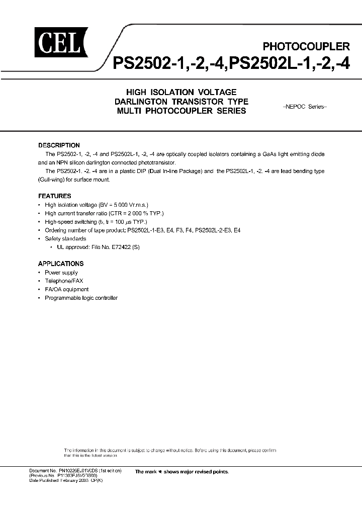 PS2502L-2_8921205.PDF Datasheet
