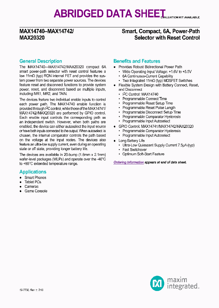 MAX14740EWPT_8923654.PDF Datasheet