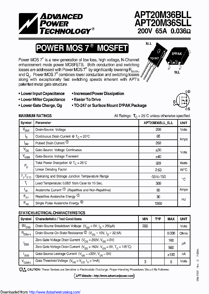 APT20M36BLLG_8925484.PDF Datasheet