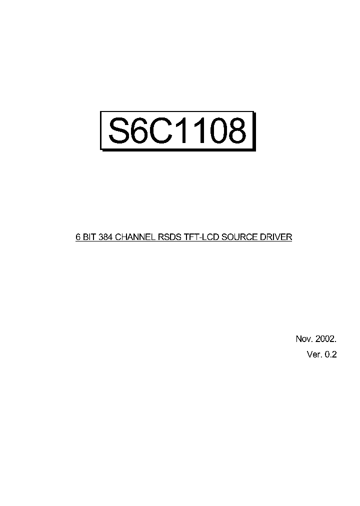 S6C1108_8926284.PDF Datasheet