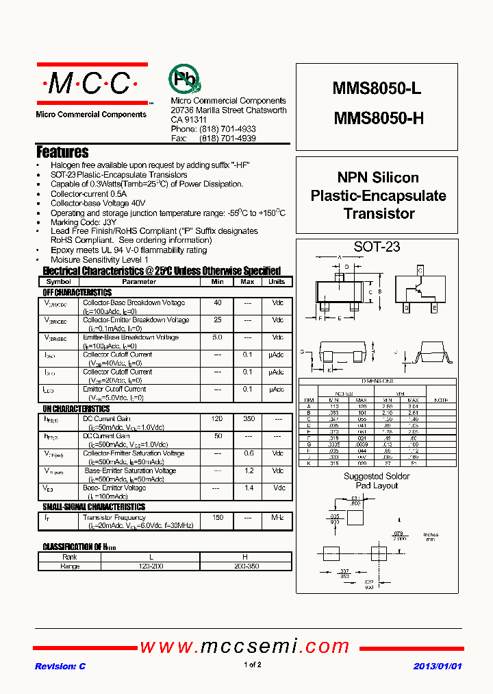 MMS8050-L_8926902.PDF Datasheet