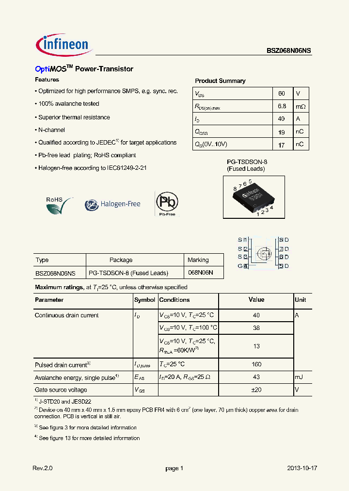 BSZ068N06NS_8930505.PDF Datasheet