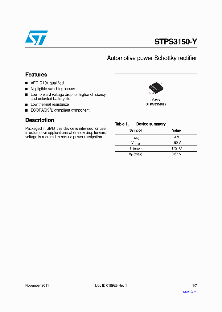 STPS3150-Y_8931958.PDF Datasheet