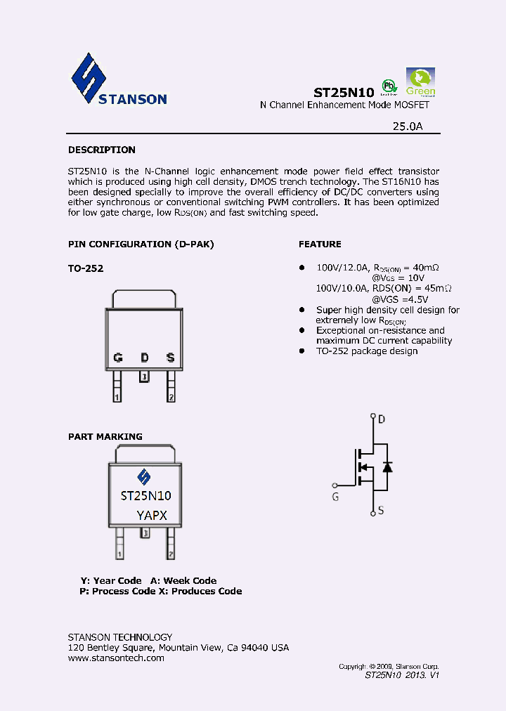 ST25N10_8935810.PDF Datasheet