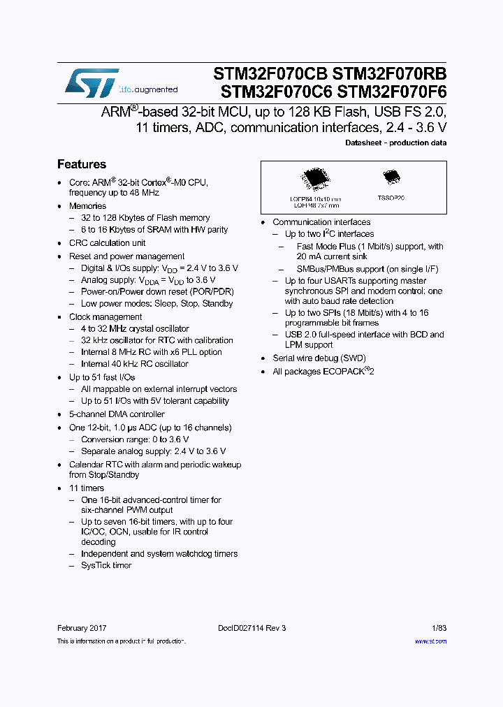 STM32F070CB_8936037.PDF Datasheet