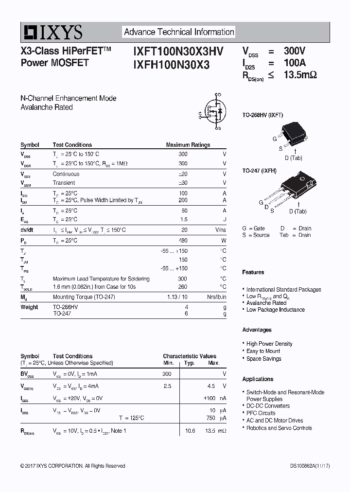 IXFH100N30X3_8937280.PDF Datasheet